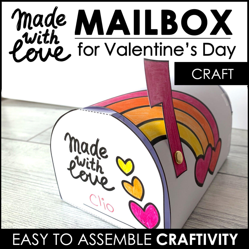 Valentine's Day Mailbox - Printable Valentine's Craft - Activity Template - Hot Chocolate Teachables