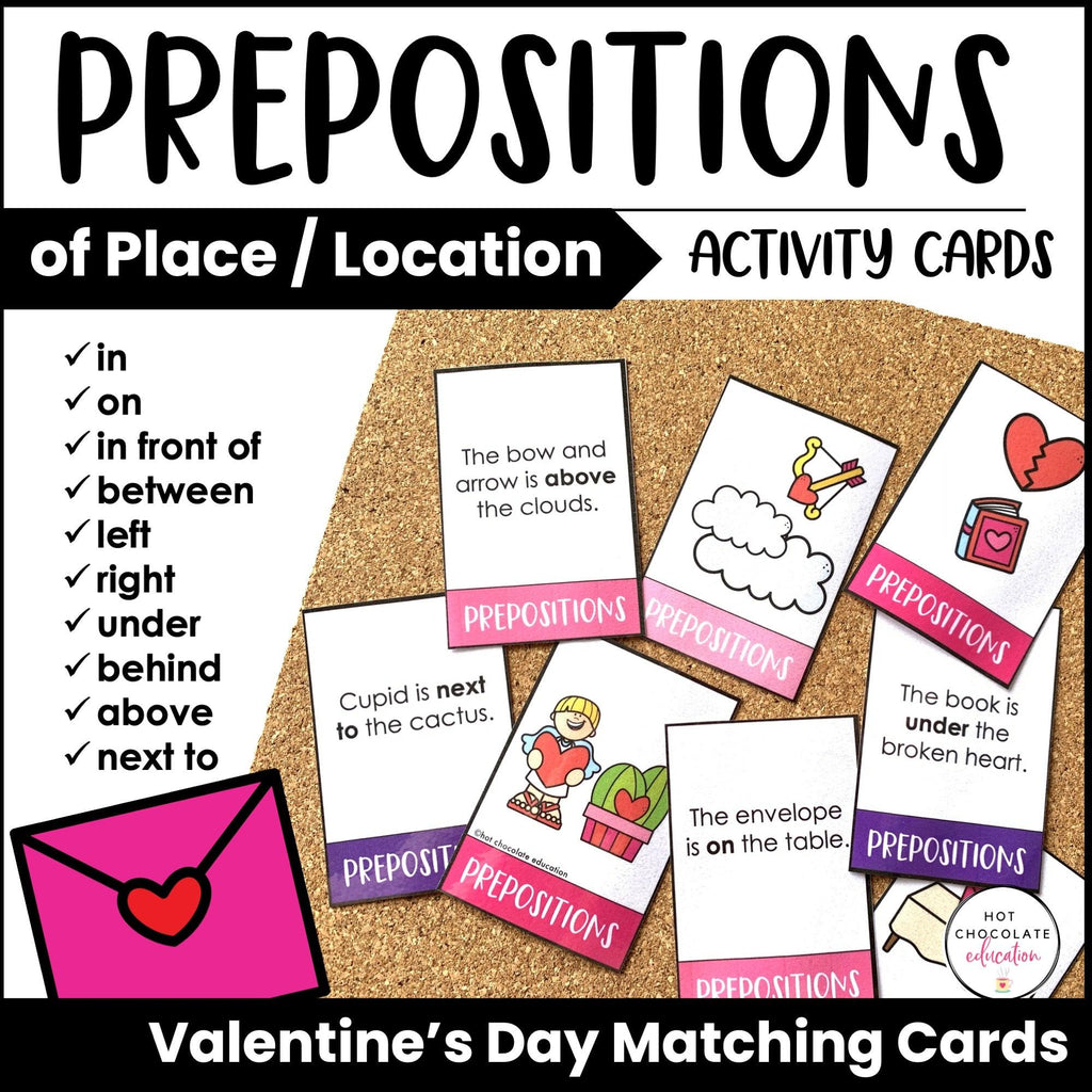 Valentine's Day Party Games & Activity Bundle - Valentine Grammar & Vocabulary - Hot Chocolate Teachables