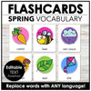 Vocabulary Flash card BUNDLE - Seasons and Holidays Editable Flashcards for ESL - Hot Chocolate Teachables