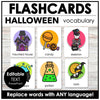 Vocabulary Flash card BUNDLE - Seasons and Holidays Editable Flashcards for ESL - Hot Chocolate Teachables