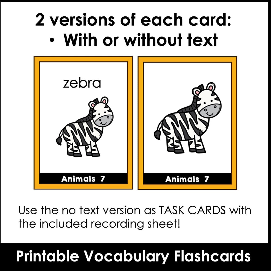 Vocabulary Flashcard Bundle for ESL ELL ELD - Task Card - Flash Card Toolkit - Hot Chocolate Teachables