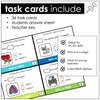 Was & Were Task Cards - Past Tense Subject Verb Agreement in Sentences - Hot Chocolate Teachables