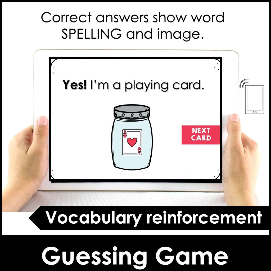 What am I? ESL Vocabulary Guessing Game BOOM CARDS - OBJECTS - Hot Chocolate Teachables