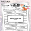 Winter Charades | Winter Miming Game Cards for Kids - Party Game - Hot Chocolate Teachables