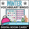 WINTER VOCABULARY Digital BINGO Game - Boom Cards™ - Hot Chocolate Teachables