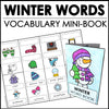 Winter Vocabulary Word Mini Book | Picture Dictionary Activity - Hot Chocolate Teachables